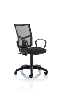 Eclipse Plus II Lever Task Operator Chair Mesh Back With Black Seat With loop Arms