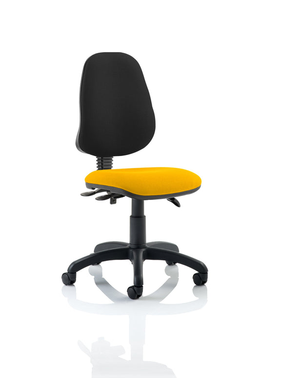 Eclipse Plus III Lever Task Operator Chair Bespoke Colour Seat Senna Yellow