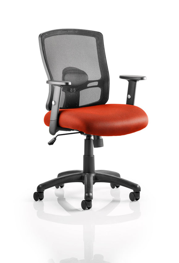 Eclipse Plus II Lever Task Operator Chair Mesh Back Deluxe With Blue Seat With Hi RiseDraughtsman Kit