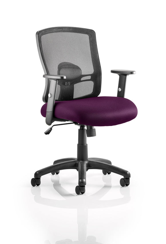 Eclipse Plus II Lever Task Operator Chair Mesh Back Deluxe With Charcoal Seat With Height Adjustable Arms