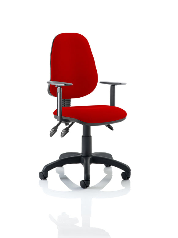 Eclipse Plus III Lever Task Operator Chair Bespoke With Height Adjustable Arms In Bergamot Cherry