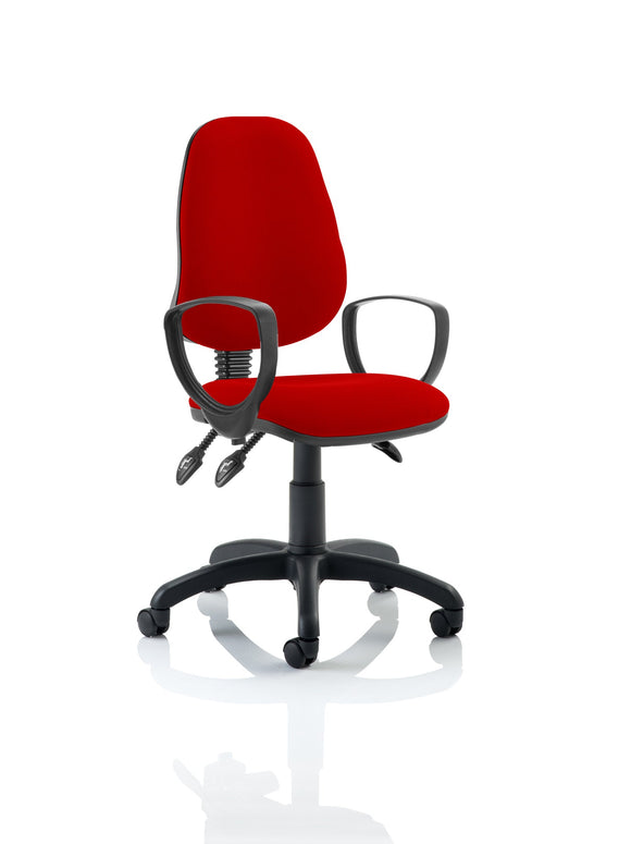Eclipse Plus III Lever Task Operator Chair Bespoke With Loop Arms In Bergamot Cherry
