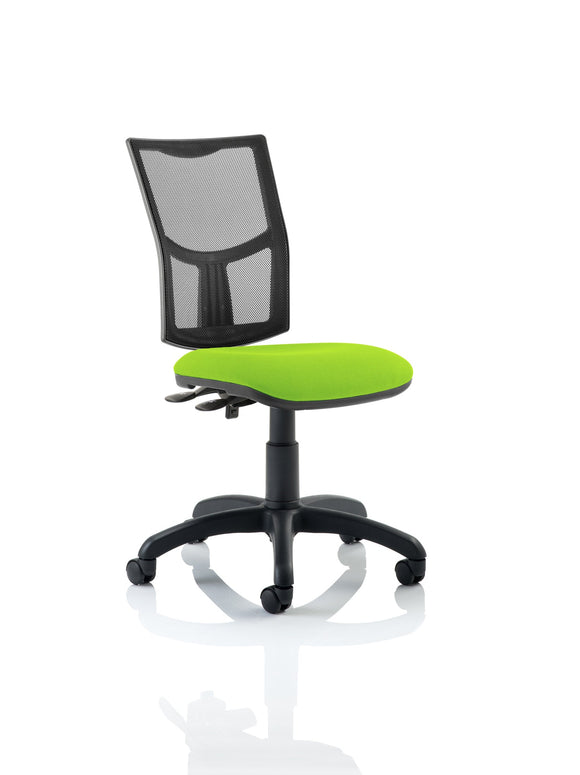 Eclipse Plus II Lever Task Operator Chair Mesh Back With Bespoke Colour Seat in myrrh Green