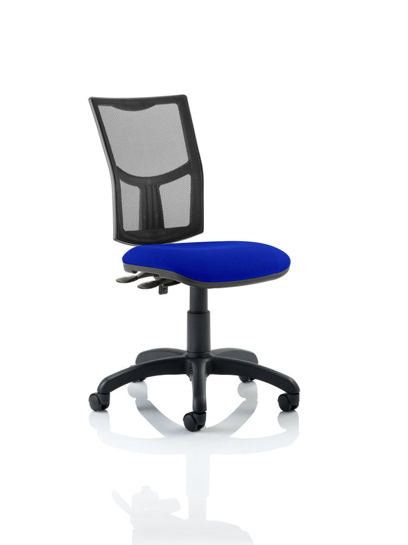 Eclipse Plus II Lever Task Operator Chair Mesh Back With Bespoke Colour Seat in Stevia Blue