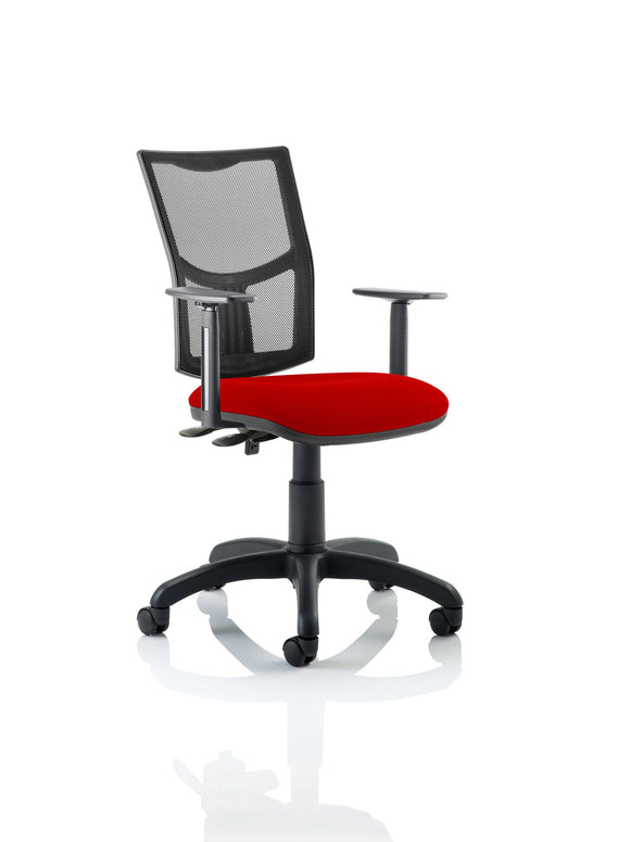 Eclipse Plus II Lever Task Operator Chair Mesh Back With Bespoke Colour Seat in Bergamot Cherry With Height Adjustable Arms