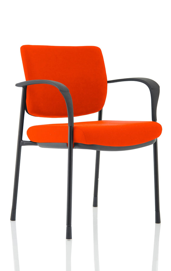Brunswick Deluxe Black Frame Bespoke Colour Back And Seat Tabasco Orange With Arms
