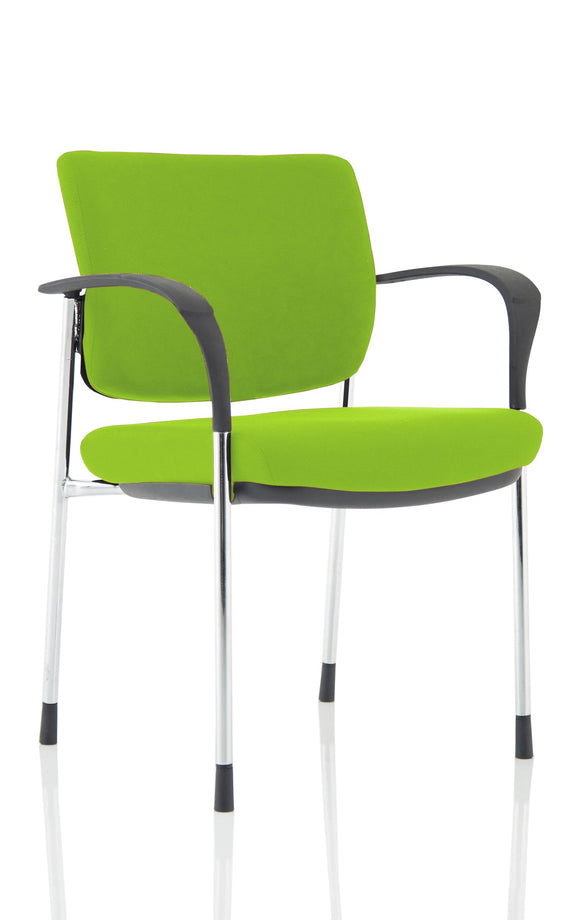 Brunswick Deluxe Chrome Frame Bespoke Colour Back And Seat Myrrh Green With Arms