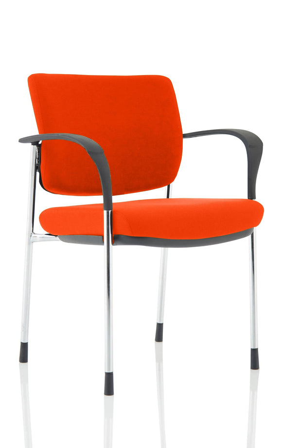 Brunswick Deluxe Chrome Frame Bespoke Colour Back And Seat Tabasco Orange With Arms