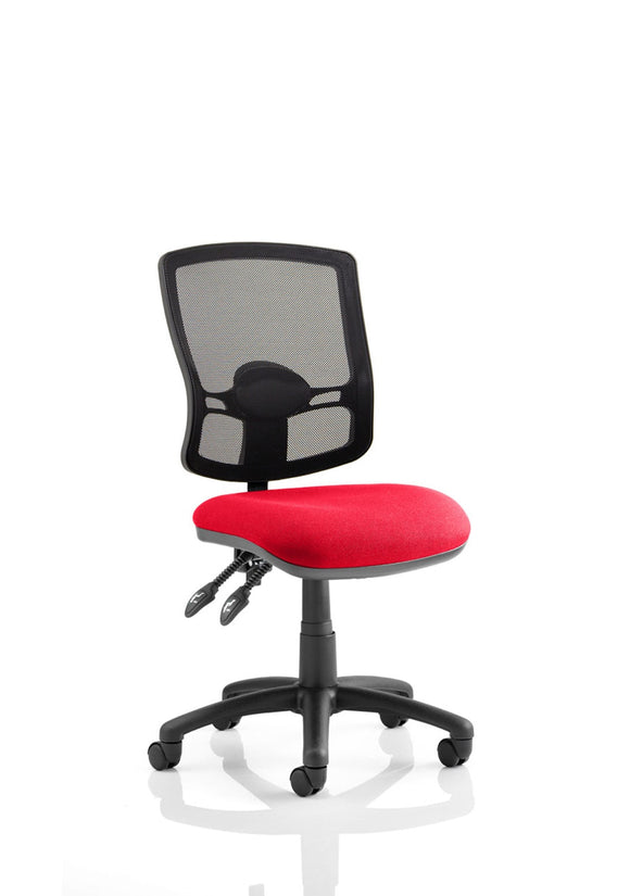 Eclipse Plus II Lever Task Operator Chair Mesh Back Deluxe With Bespoke Colour Seat in Bergamot Cherry
