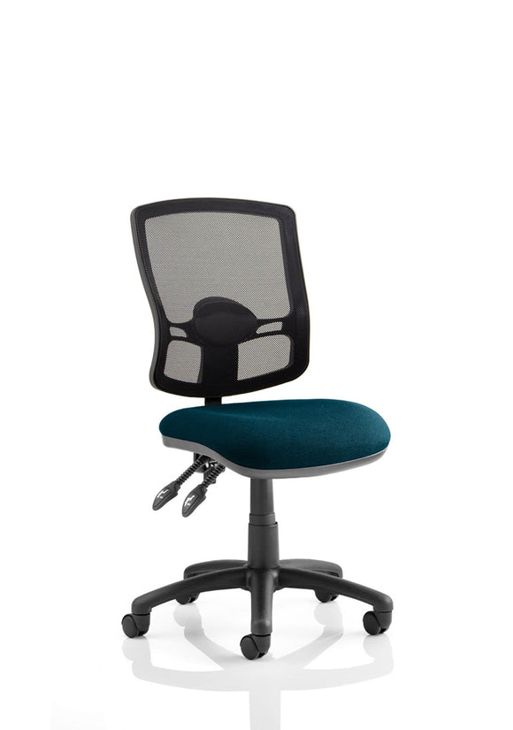 Eclipse Plus II Lever Task Operator Chair Mesh Back Deluxe With Bespoke Colour Seat in Maringa Teal