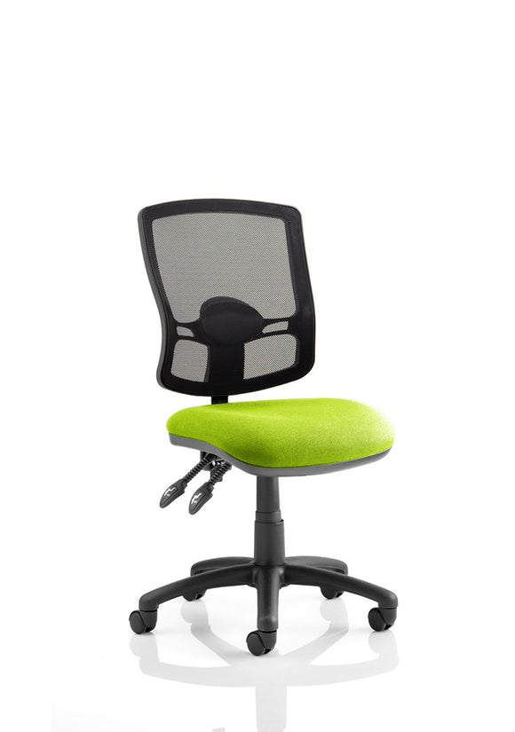 Eclipse Plus II Lever Task Operator Chair Mesh Back Deluxe With Bespoke Colour Seat in Myrrh Green