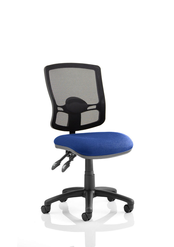 Eclipse Plus II Lever Task Operator Chair Mesh Back Deluxe With Bespoke Colour Seat in Stevia Blue