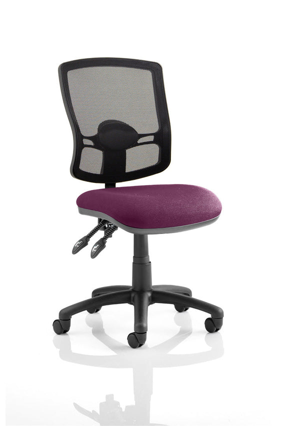 Eclipse Plus II Lever Task Operator Chair Mesh Back Deluxe With Bespoke Colour Seat in Tansy Purple