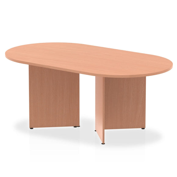 Impulse 1800mm Boardroom Table Oak Top Arrowhead Leg