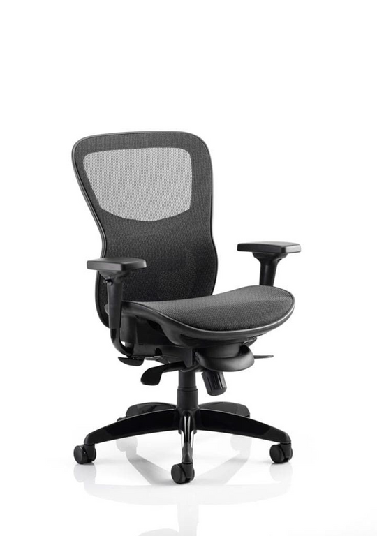 Stealth Shadow Ergo Posture ChairBlack Mesh Seat And Back With Arms