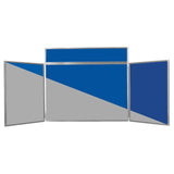 BusyFold Light XL Tabletop Display - Grey Frame, Blue & Grey Felt