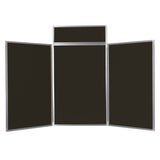 BusyFold Light Tabletop Display, Portrait - 1100 x 1800mm (HxW) - Black/Grey Frame