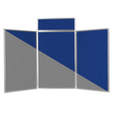 BusyFold Light XL Tabletop Display - Grey Frame, Blue & Grey Felt
