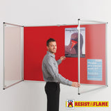 Eco-Colour Resist-a-Flame Tamperproof Noticeboard 1200 x 1200mm Various Colours