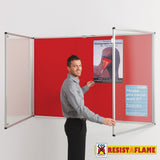 Eco-Colour Resist-a-Flame Tamperproof Noticeboard 1200 x 900mm Various Colours