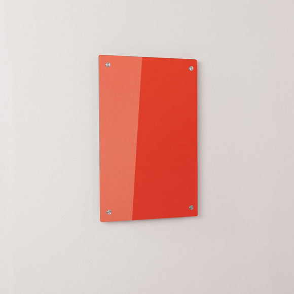 WriteOn Coloured Glassboard 450 x 600mm Red