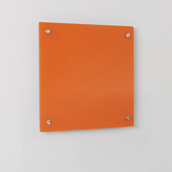 WriteOn Coloured Glassboard 500 x 500mm Orange