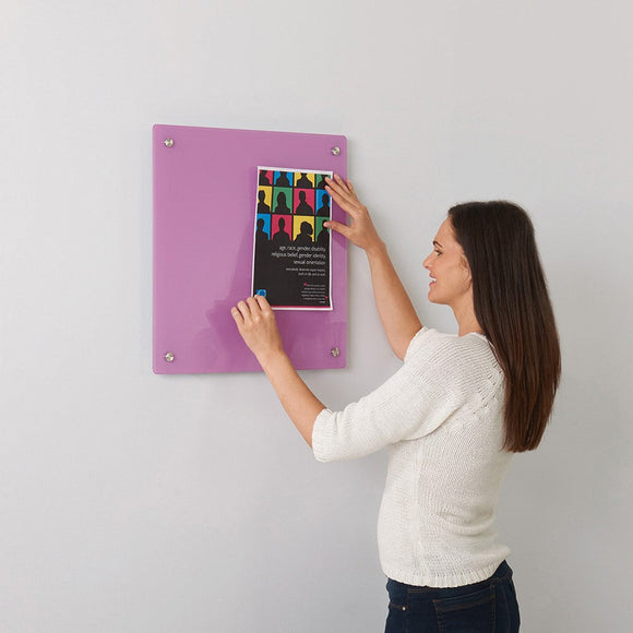 WriteOn Coloured Glassboard 500 x 500mm Violet