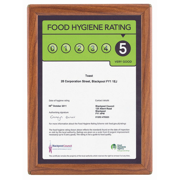 BusyGrip Certificate Wood Effect Frame A4 - 297 x 210mm