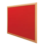 Eco-Premier Noticeboard with Beech-Effect Frame 1200 x 2400mm Various Colours