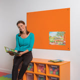 Frameless ColourPlus Felt Noticeboards 1200 x 2400mm Various Colours