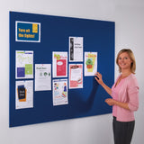 Frameless Felt Noticeboard 1200 x 2400mm - Various Colours